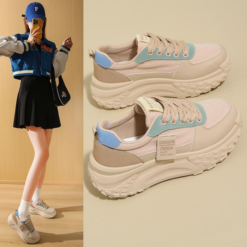 2025 little white shoes women's spring new Korean version ins female students leisure sports versatile board shoes street shot K6723
