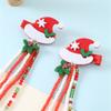 Festive Hair Clip for Kids Fringed Beads Hairclip Santa Hat/Christmas Tree Side Hairpin Women Christmas Hair Accessories
