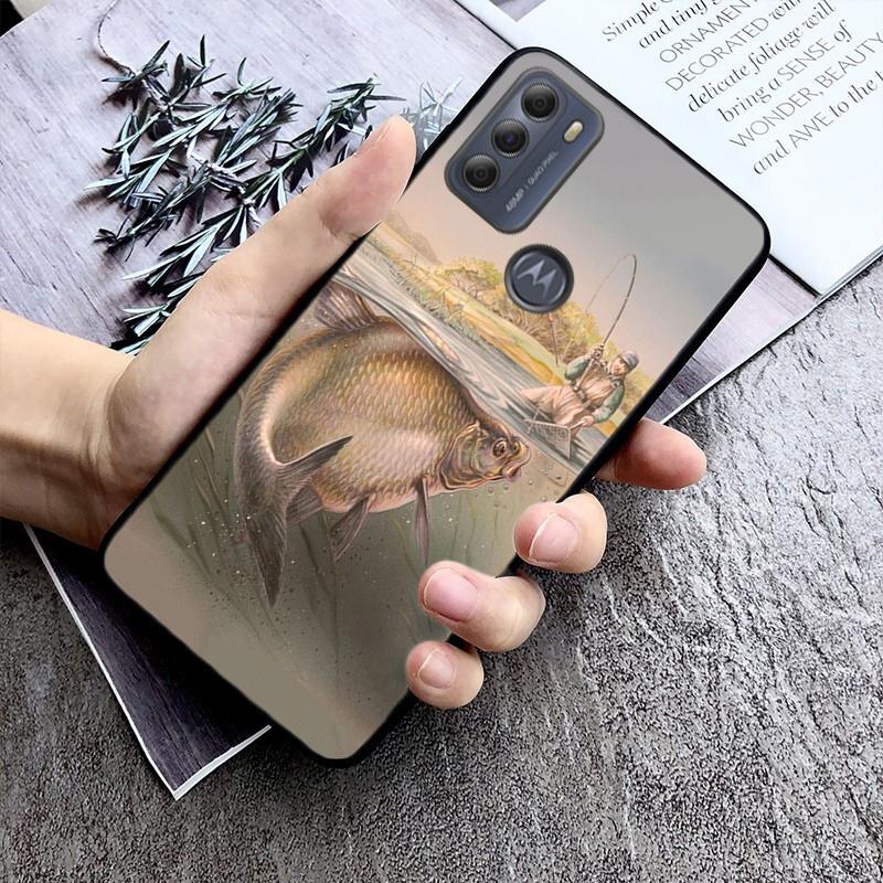

Чехол для телефона Bass Fish Fisherman для Moto G84 G22 G32 G42 G52 G62 G53 G72 G60 G60S G100 G10 G20 G30 G13 G50 G 5G G Pure Moto G100