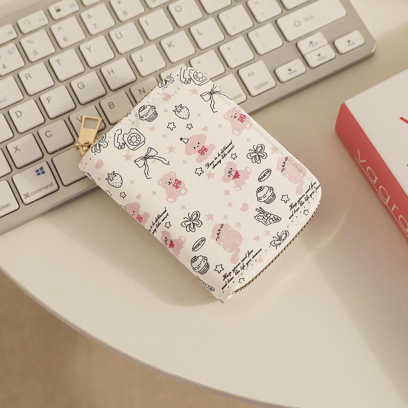 Women's Large Capacity Card Holder - Compact Ultra-Thin Card Sleeve & Coin Purse with Driver's License Storage