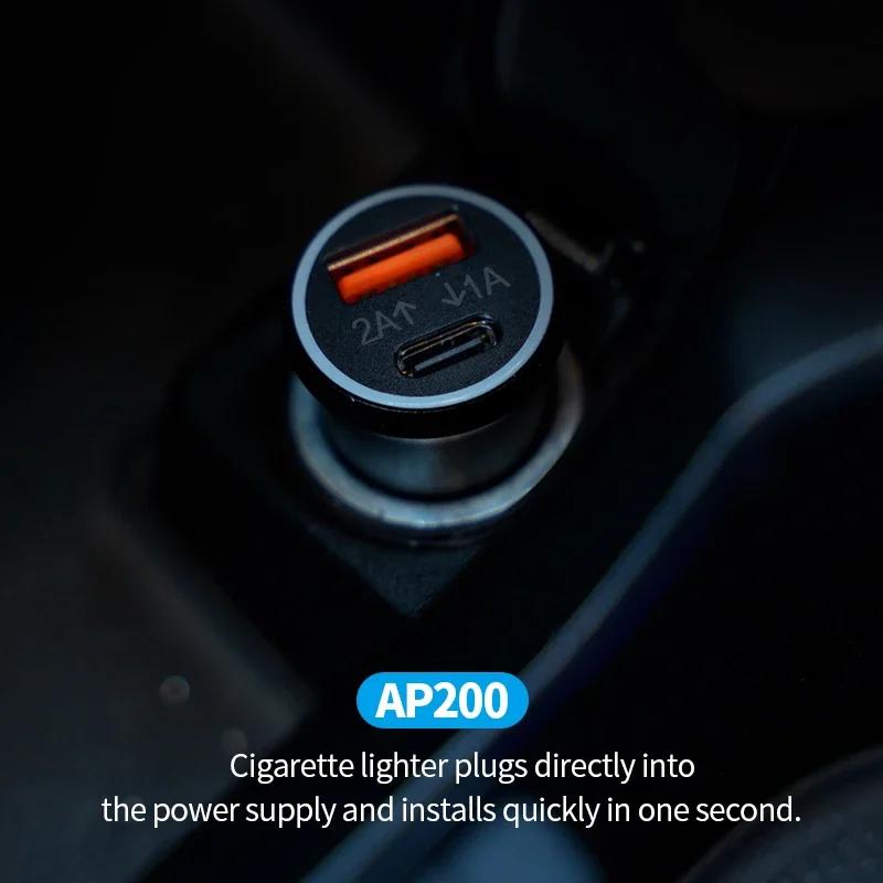 AP200 20W Universal Mini OBD GPS Locator Tracker Cigarette Lighter USB Type-C Adapter Hidden Find My Apple Official App