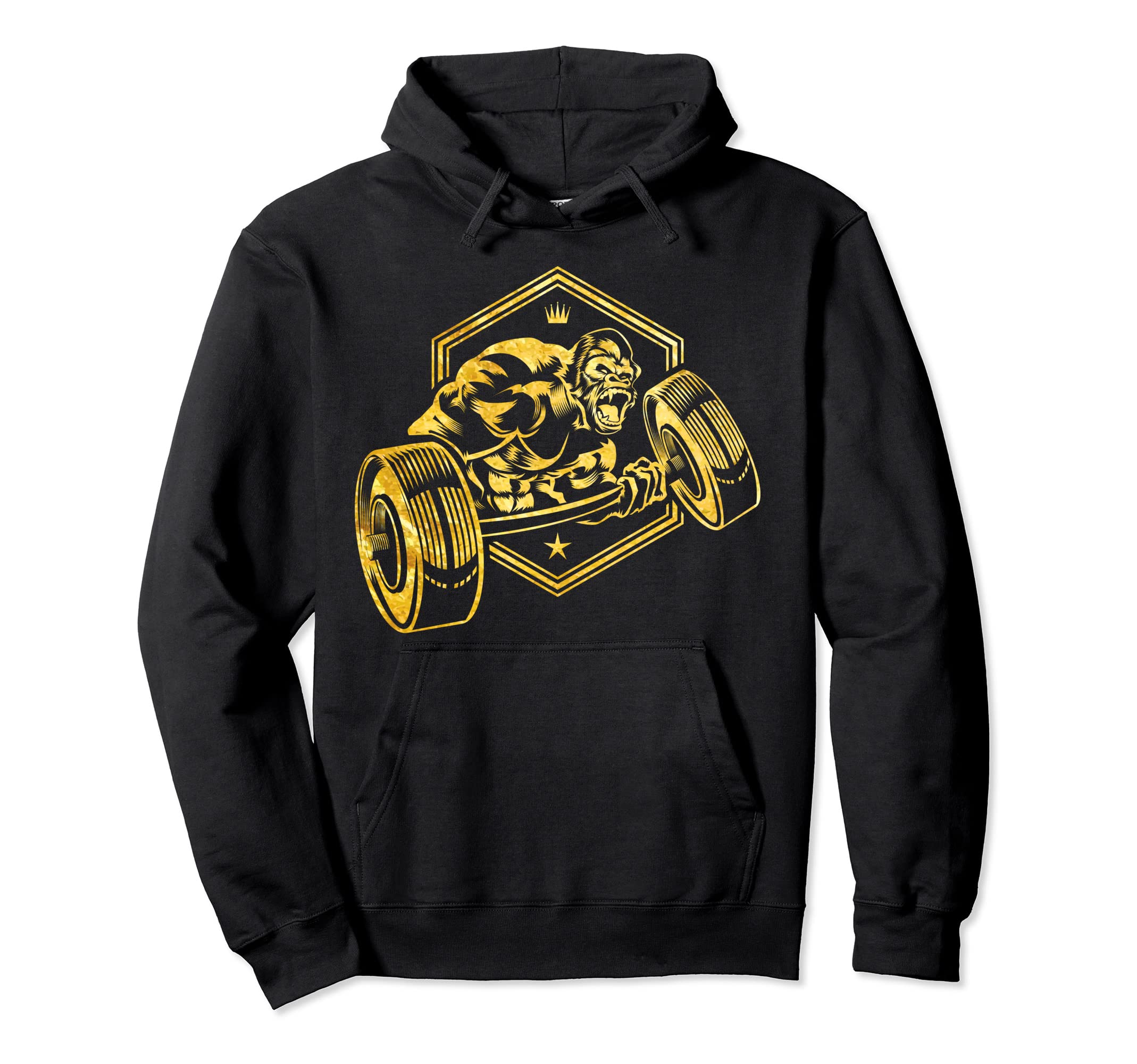 

Gorilla Workout Fitness Bodybuilding Gym Beast Gold Gift Hoodie