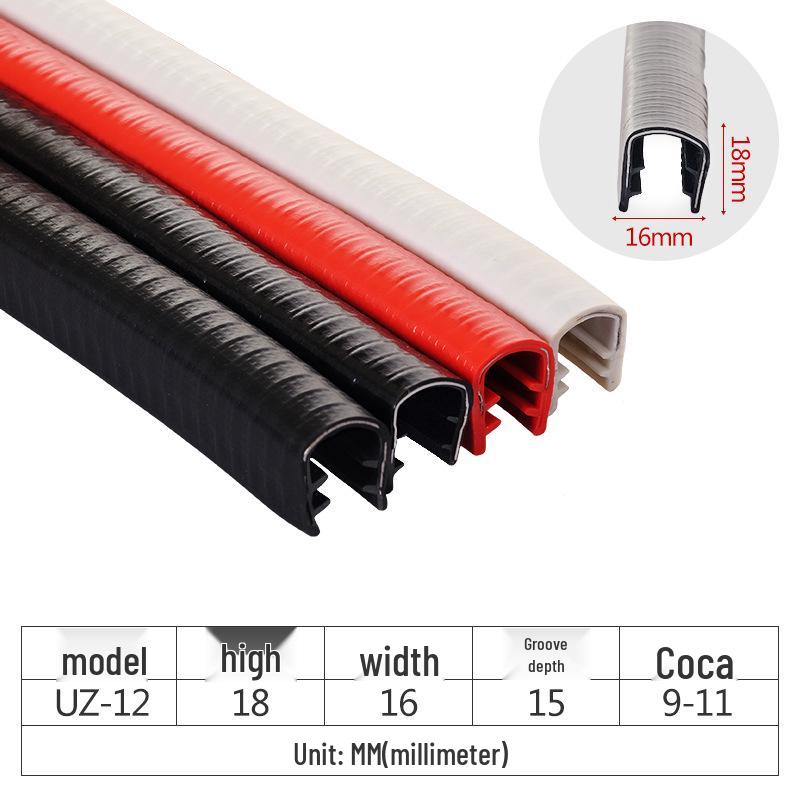 U-Shaped Rubber Edge Protector for Sheet Metal and Glass