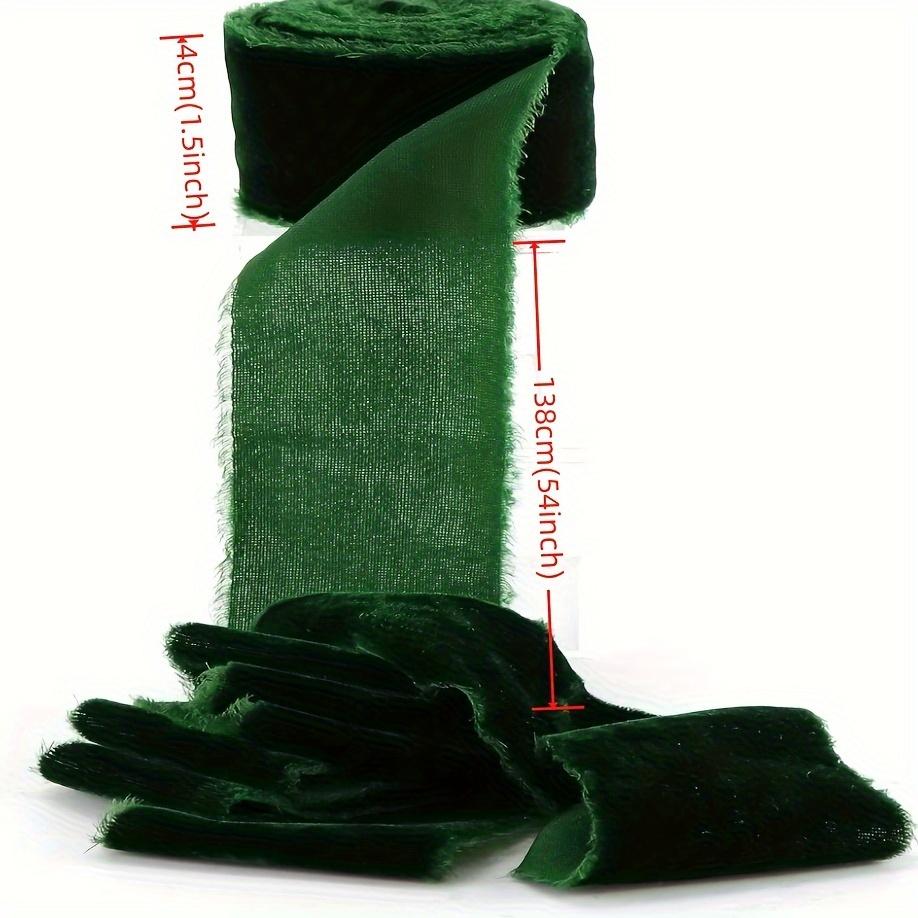 Exquisite Handcrafted Velvet Ribbon for Seasonal Home and Kitchen Decor with Classic Style - 1 Roll 1.5 Inch X 1 Yards of Serged Velvet Ribbon