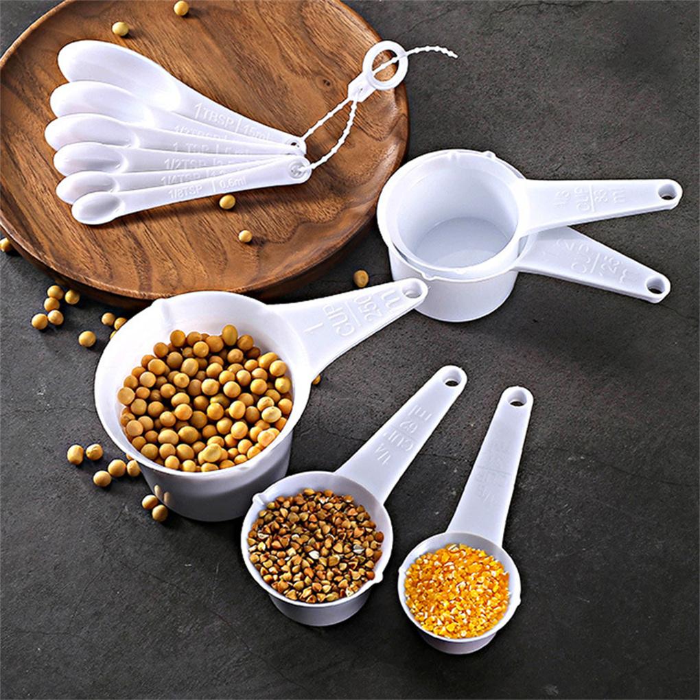 11X Measuring Cups Spoons Set Kitchen Plastic with Scale for Baking Cooking