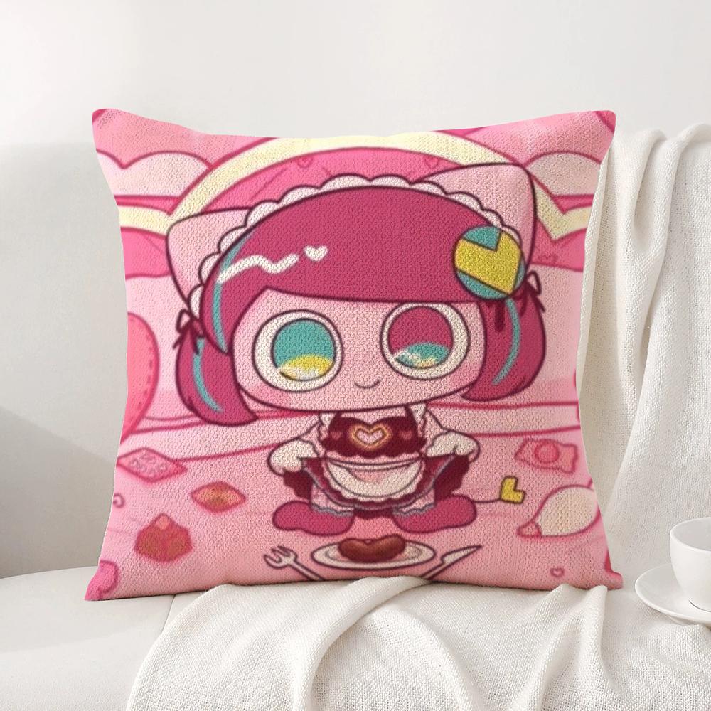 Cartoon P-Pepoyos Cushion Cover Summer Coolness Linen Fabric Double-Sided Printing Pillow Case Sofa Home Decor Gift
