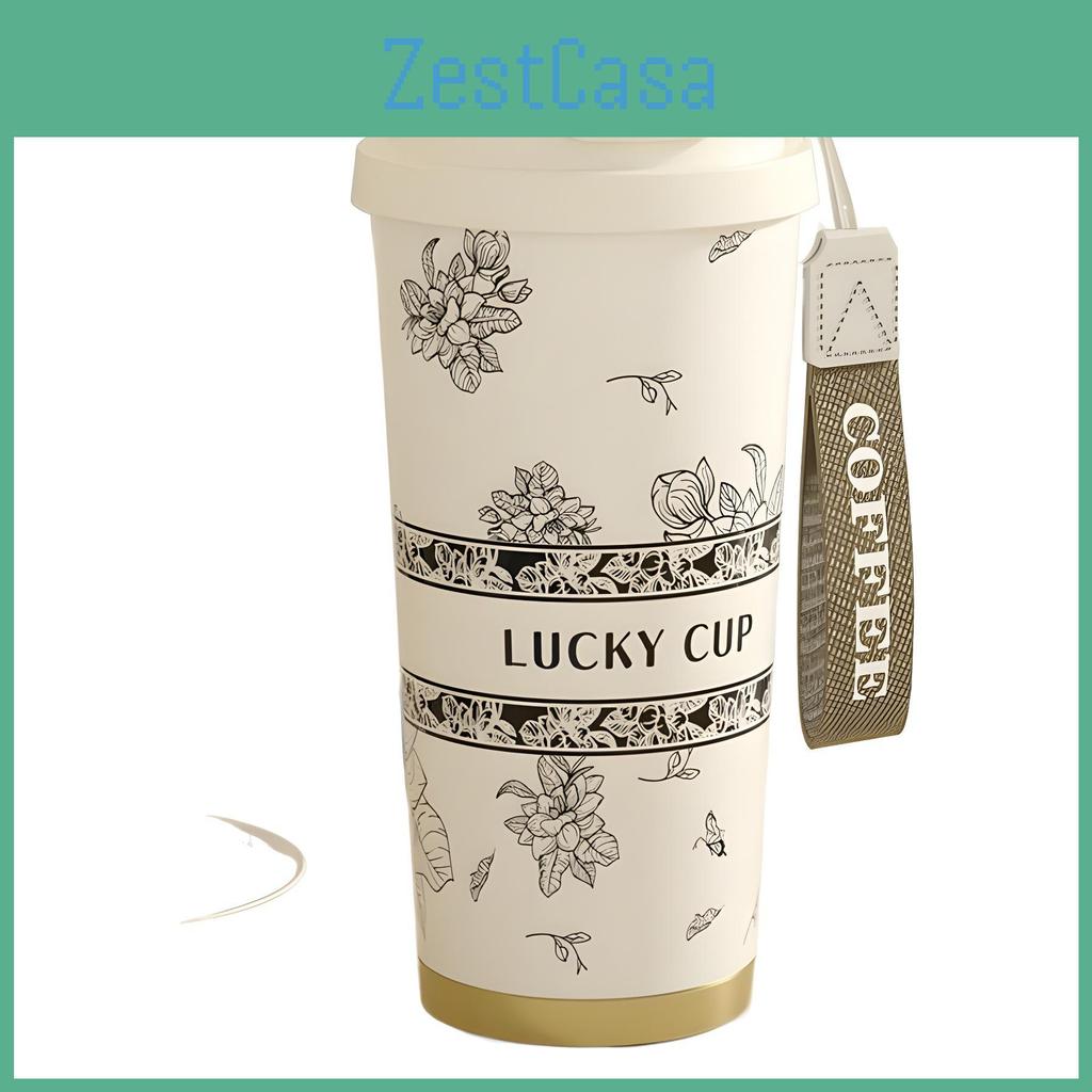 Gardenia Flower Insulated Travel Mug With Stainless Steel Inner For Office And Outdoor Use