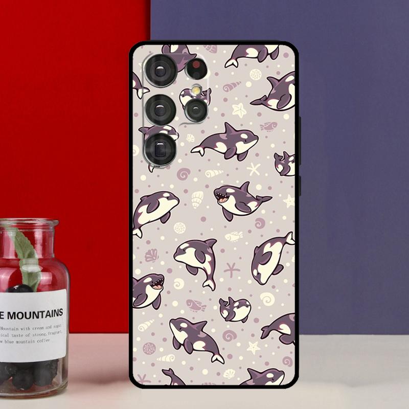 Orcas Whale Funda Case For Samsung Galaxy S25 Ultra S9 S10 S20 S21 FE S22 S23 Plus S24 Ultra Phone Cover
