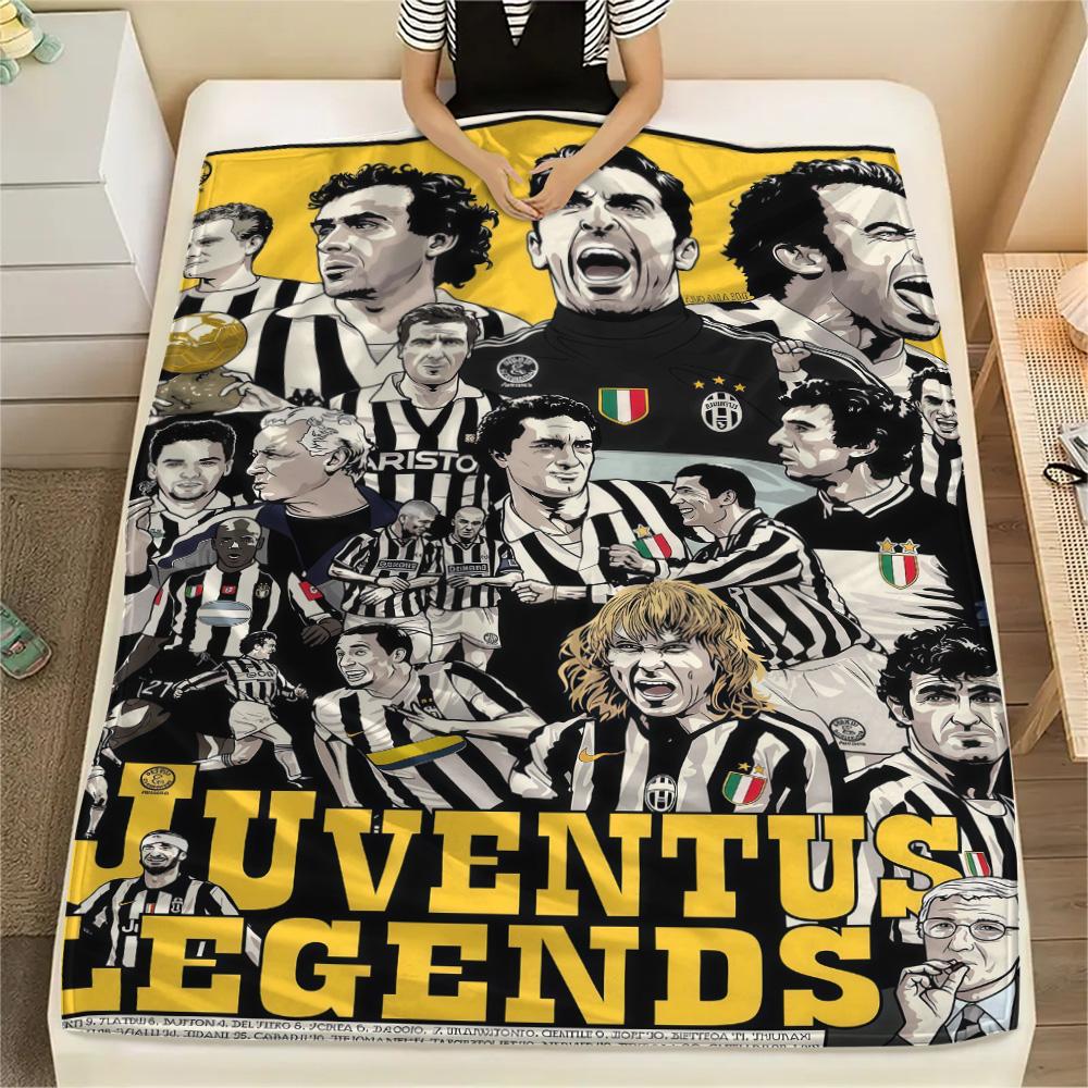 Coperta in Flanella con Stampa Juventus FC, Alta qualità, Confortevole per Tutte le Stagioni, Decorazione per la Casa, Calore e Comfort