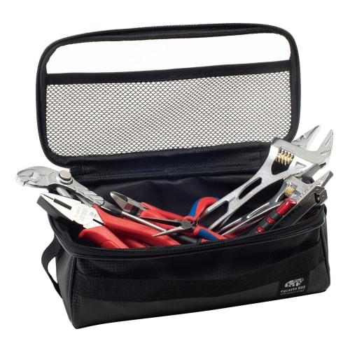SK11 (SK11) Pacat Bag Clear Width 280 x Height 120 x Depth 130mm Large opening with lid SPB-CR280 Black For work/carpenters/outdoor use