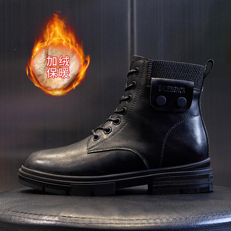 Leather Martin Boots Women's New Autumn and Winter Versatile Women's Boots Thick-soled Women's Short Medium Boots Children
