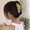 1Pc Wheat Ears Hairpin, Women's Hair on The Back of The Head, Big Grab Clip, Elegant and Advanced Metal Shark Clip, Headgear, New Hairpin