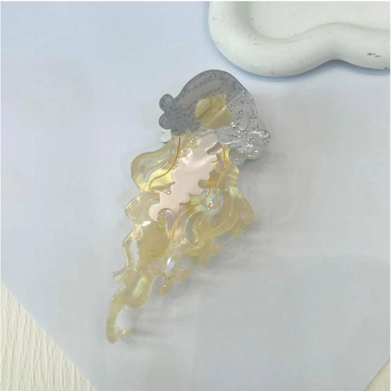 Fashionable Jellyfish Shaped Acetate Hair Clip Women's Hair Accessory For Women Seeking Fashion And Individuality