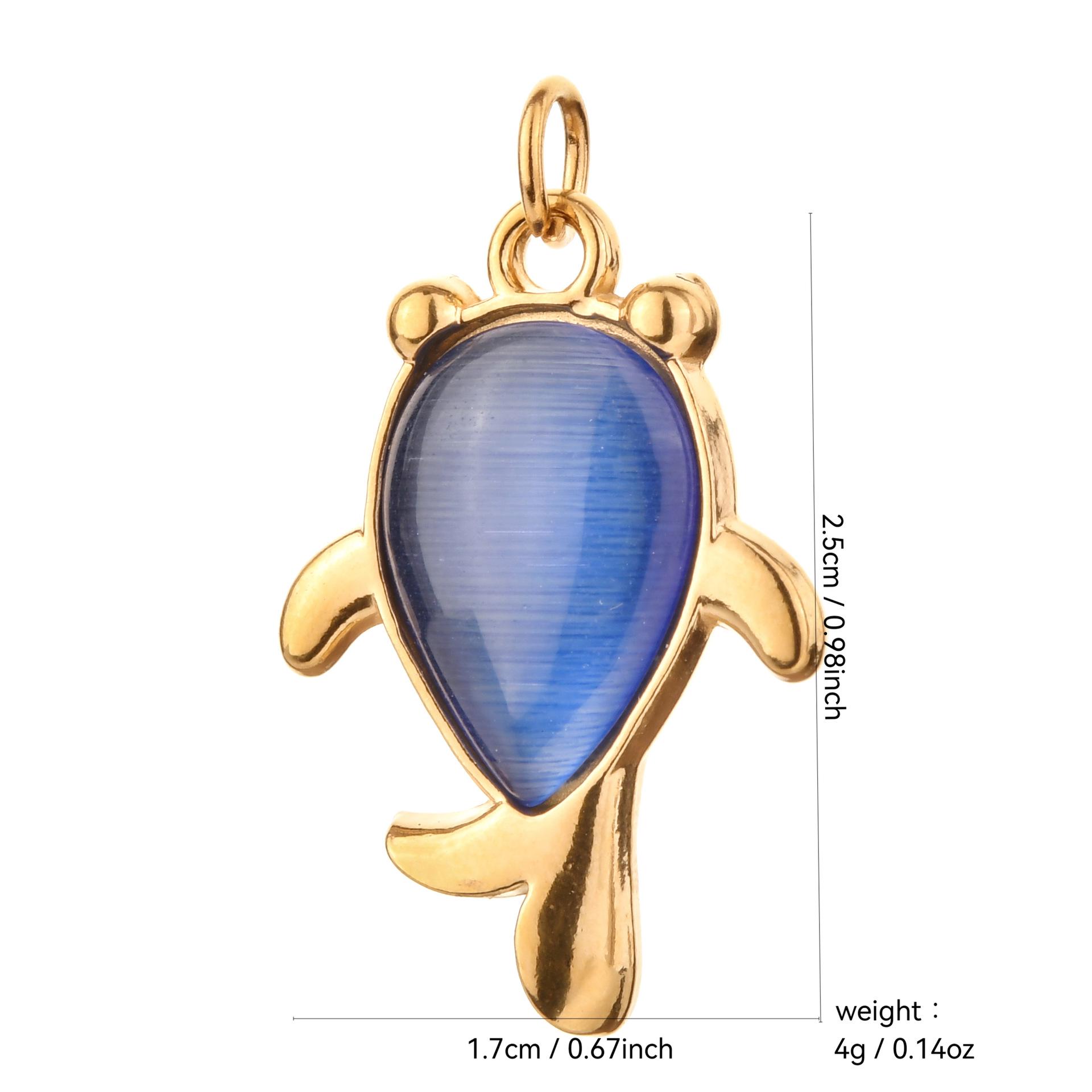 European Stainless Steel Turtle Crab Fish Necklace Keychain Pendant Charm
