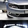 Universal LED Car Daytime Running Light 6LED 12V L-shaped DRL White Light 660LM Waterproof Driving Fog Lights Car LED Lamp
