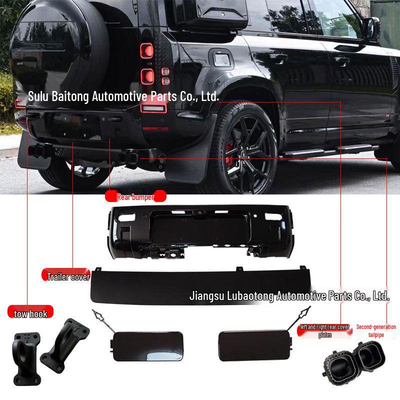 Black Warrior Kit for Defender 007 Bumpers - Front & Rear, No Tow Hook Modification