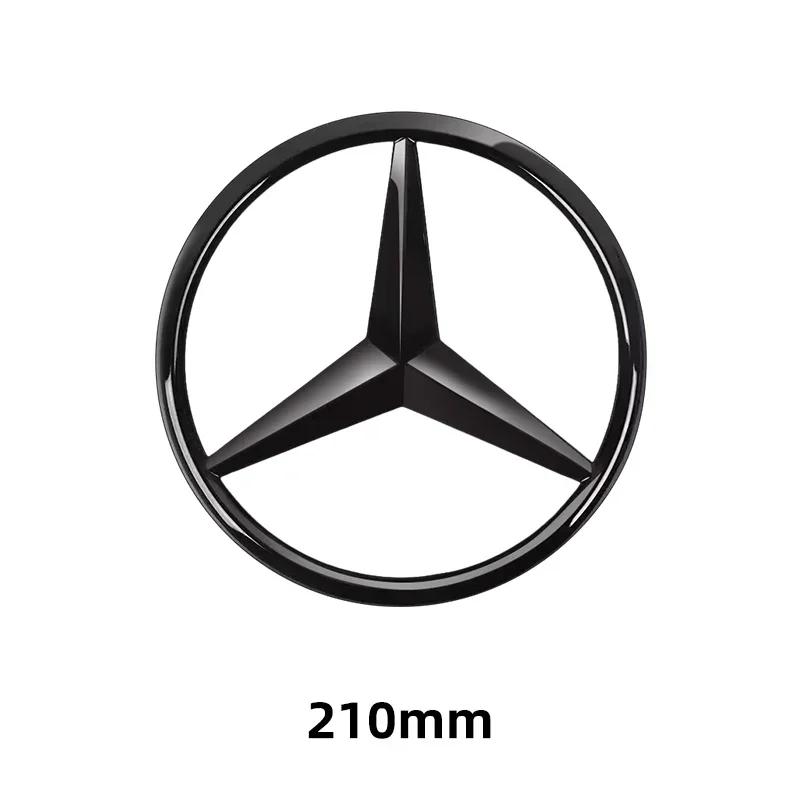 Car Sticker 1pcs 188mm 210mm ABS Car Front Grille Badge Decal Cover Emblem For Mercedes Benz A/B/C/E/S Class GLA CLA GLE GLK CLK