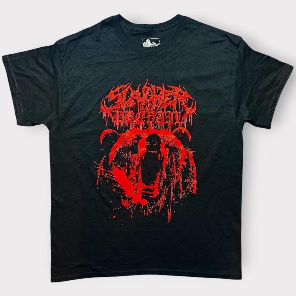 Slaughter to Prevail Bär Grafik T-Shirt Herren Groß Schwarz Sumerian Records T-Shirt