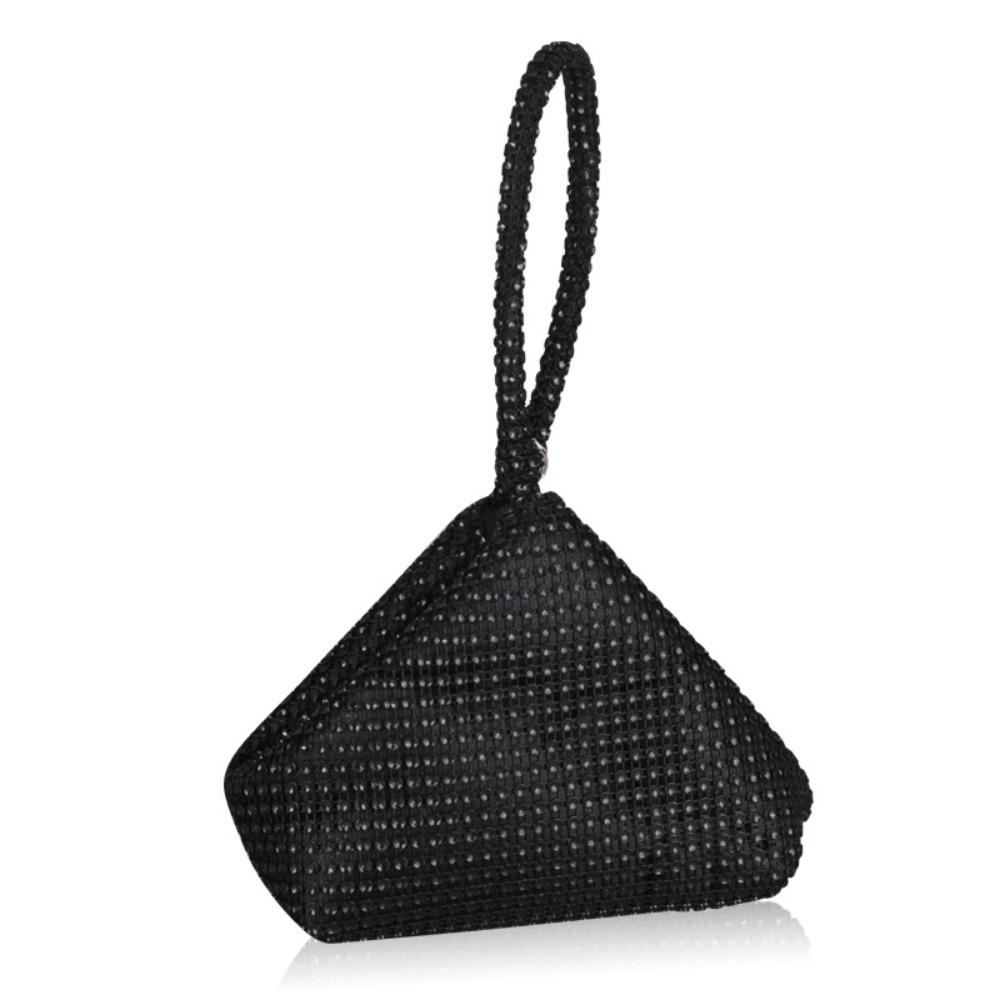 

Sparkling Glitter Imitation Rhinestone Clutch Fashion Women Handbag Pouch Wrist Purse Female чёрный