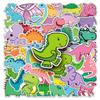 50 Waterproof Dinosaur Doodle Stickers: Cartoon Animals for Kids' DIY Projects, Phones, and Suitcases