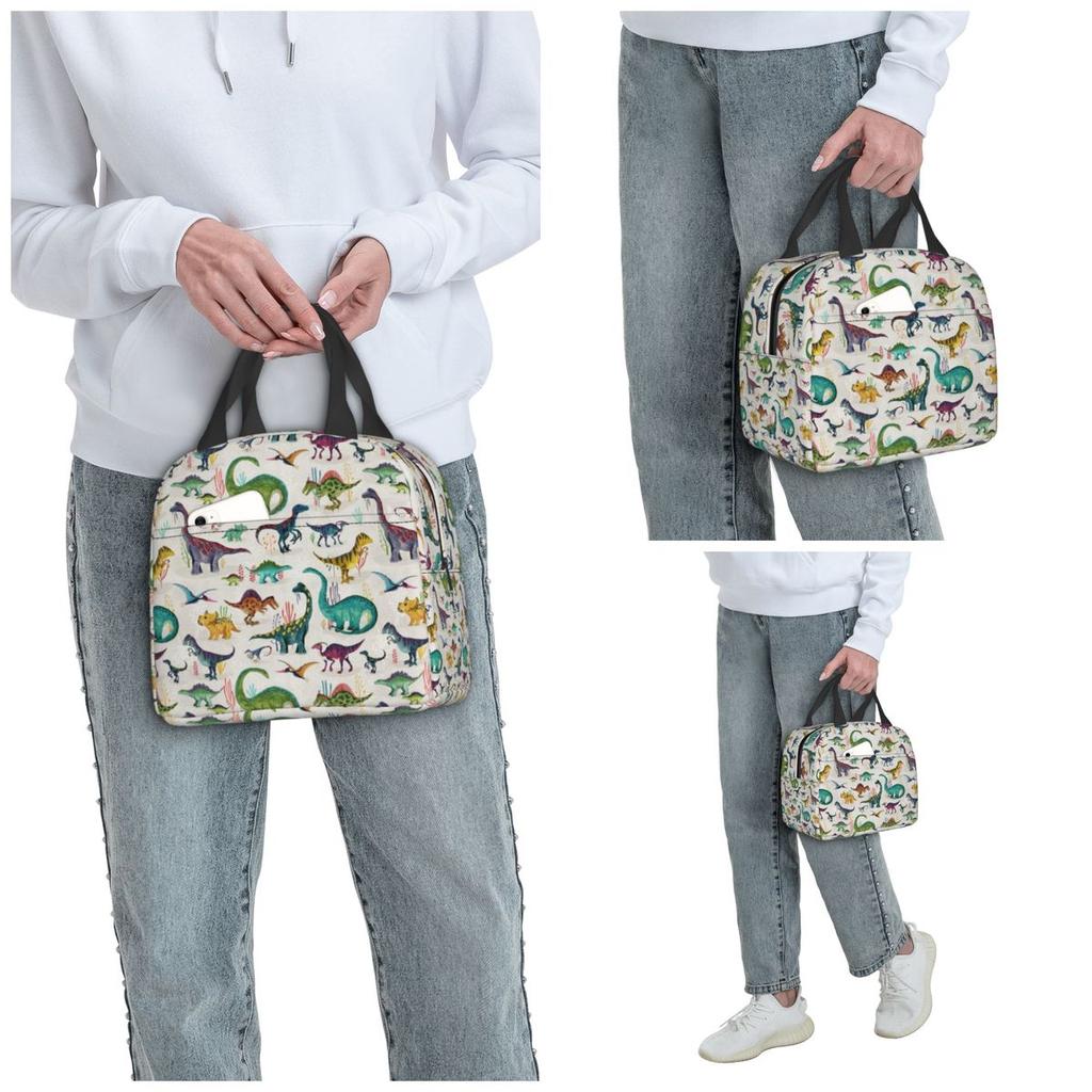 Bright Dinosaurs Insulated Lunch Bag for Women Office Cooler Thermal Food Box Tote Leakproof Lunch Boxes Container