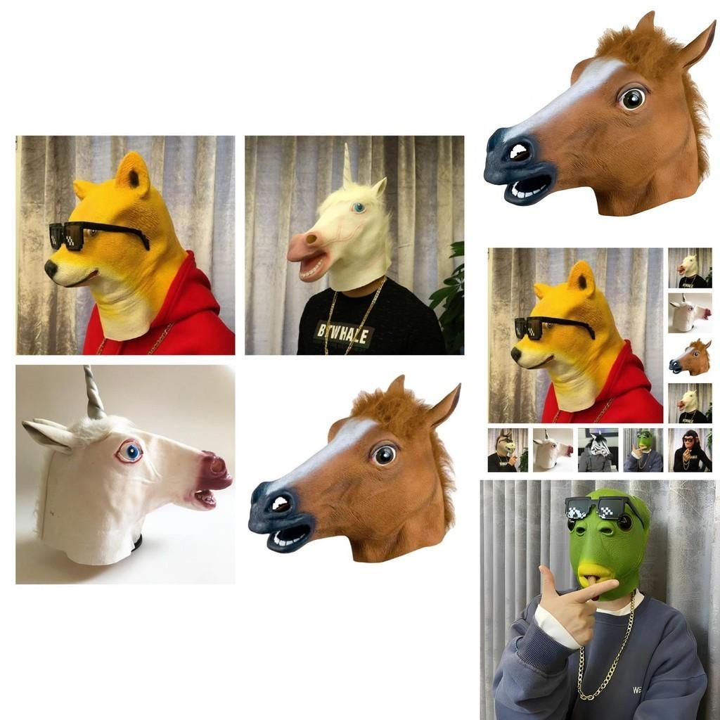 Natural And Eco-friendly Horse Head Mask For Halloween And Costume Parties