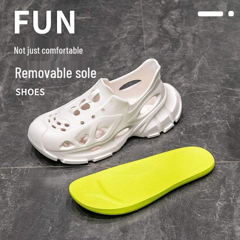 Męskie lekkie sneakersy EVA Casualowe klapki outdoorowe z wyjmowaną wkładką - Proste buty plażowe