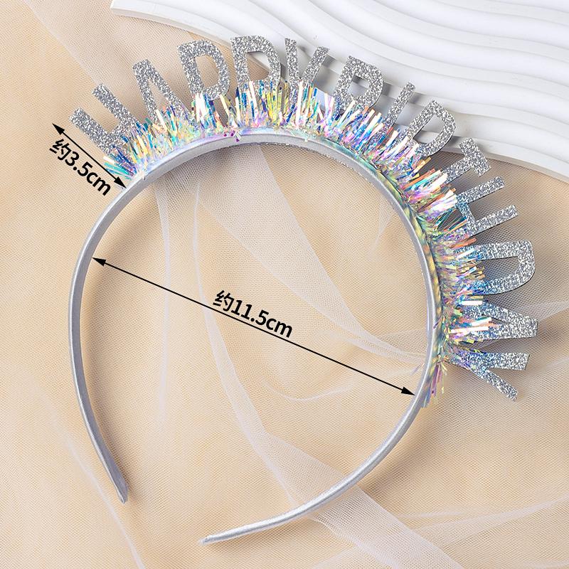 Irisierendes Diamantperlen-Geburtstags-Stirnband & Hut Party-Accessoires
