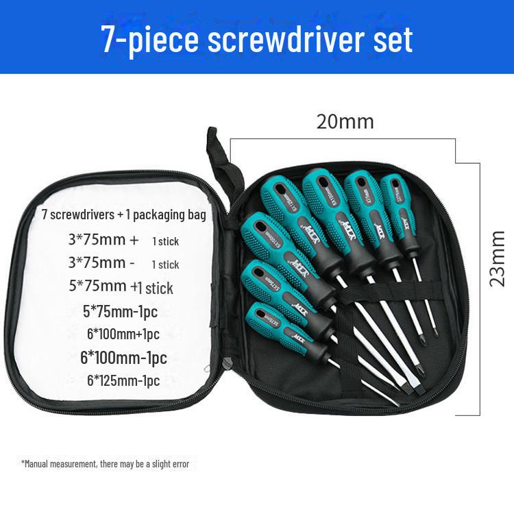 Dual-Purpose Mini Screwdriver Set: Single-use Cross & Flat Head, Magnetic Core, Impact-Resistant