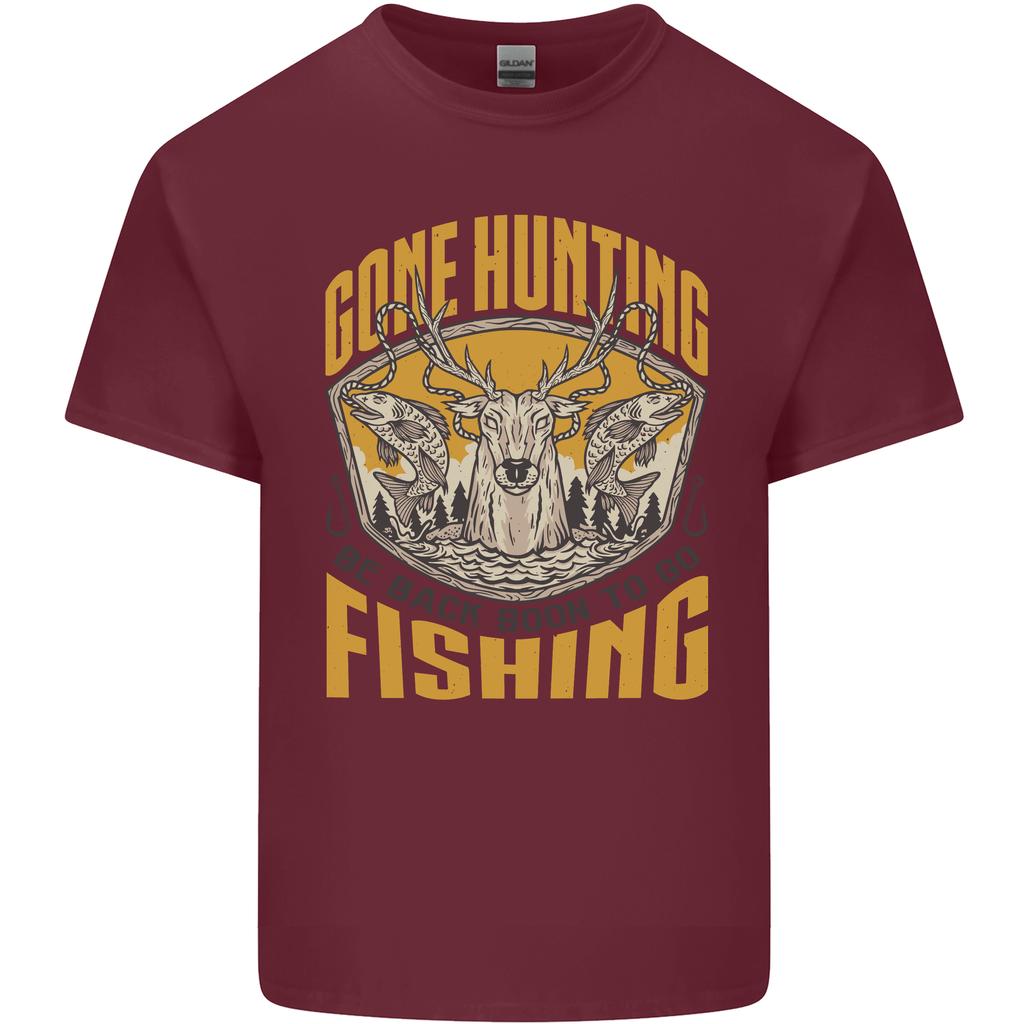 Gone Hunting Then Fishing Funny Hunter Unisexs Light Cotton TShirt