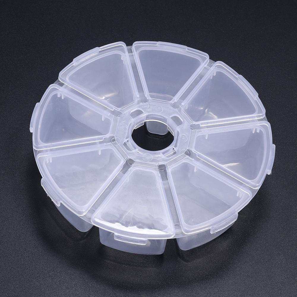 

1 BOX 4 color Round Plastic Jewelry Storage Box Compartment Portable Container For Jewelry Beads Earrings Box Case прозорий