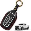 Muslogy Key Fob Cover Compatible with Toyota Tacoma 2024 Accessories Smart Key Shell 4-Button Remote Key Fob Case Replacement Protection Custom Made