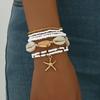 Bohemian Shell Starfish Bead Bracelet Set for Women Fashion Summer Beach Multilayer Stacked Bracelets Party Jewelry Gifts