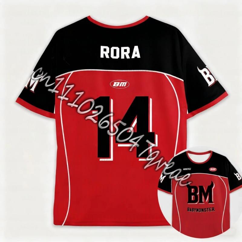 2026 Y2K Fashion T-Shirt Men and Women BABYMONSTER Youth Round Neck Breathable Quick Drying Jersey Boy's Girl's T-shirt