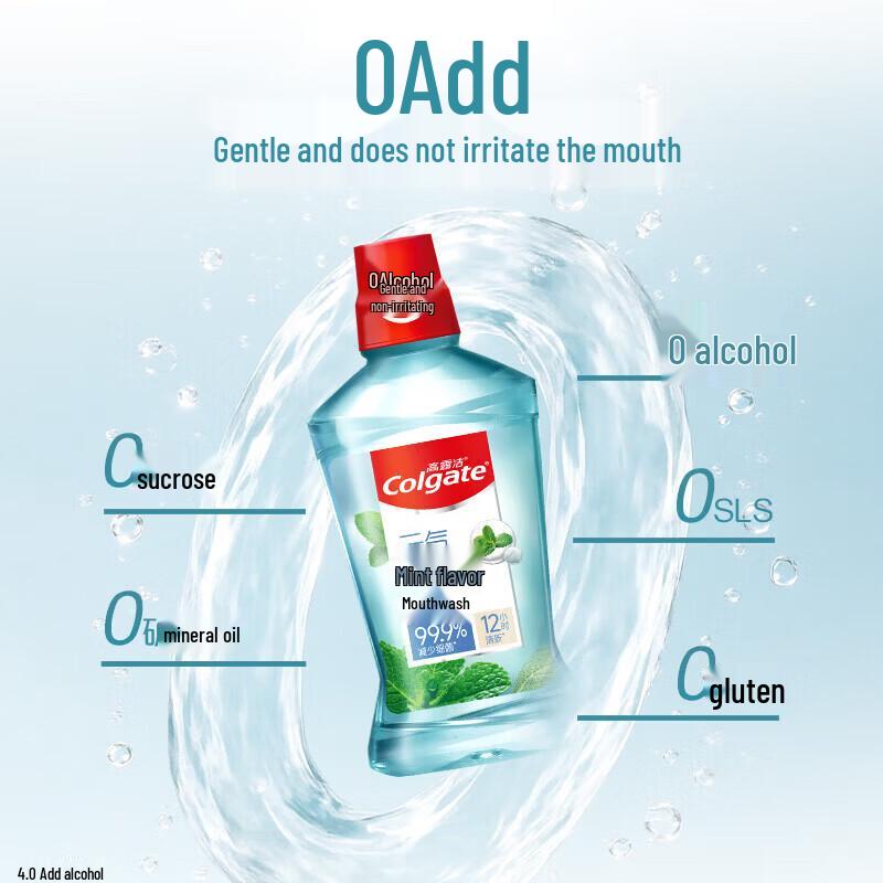 Colgate Vibrant Mint Alcohol-Free Mouthwash