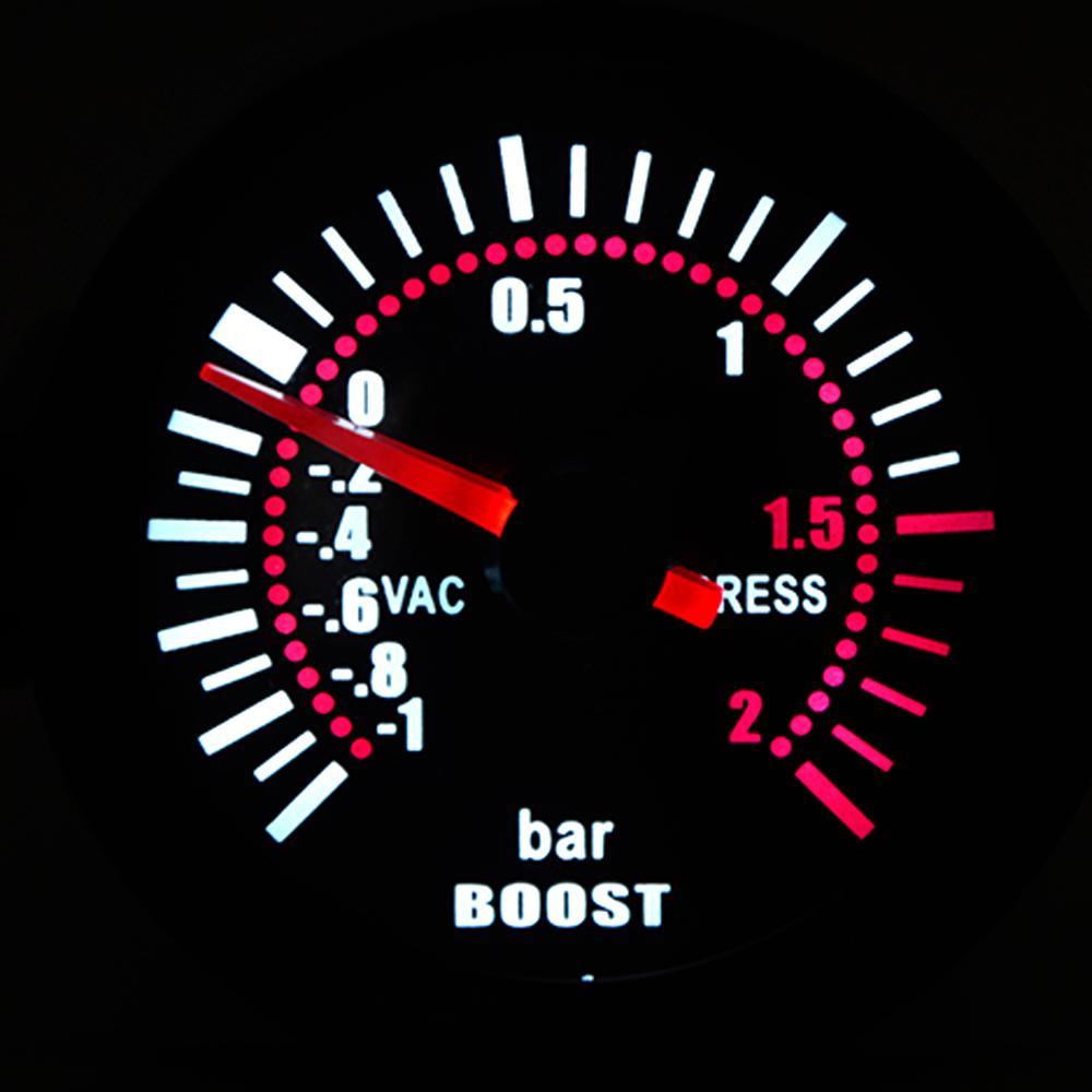 2' 52mm Smoke Lens with Sensor Boost Gauge Bar Psi/Vacuum/Water Temp/Oil Temp/Oil Pressure/Voltmeter/Tachometer RPM Coolant Temperature 4