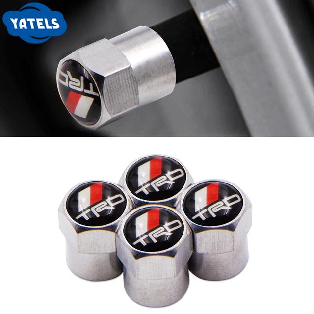 Set 4 Plugs Valve Wheels Tyres Sline S Line Silver Caps