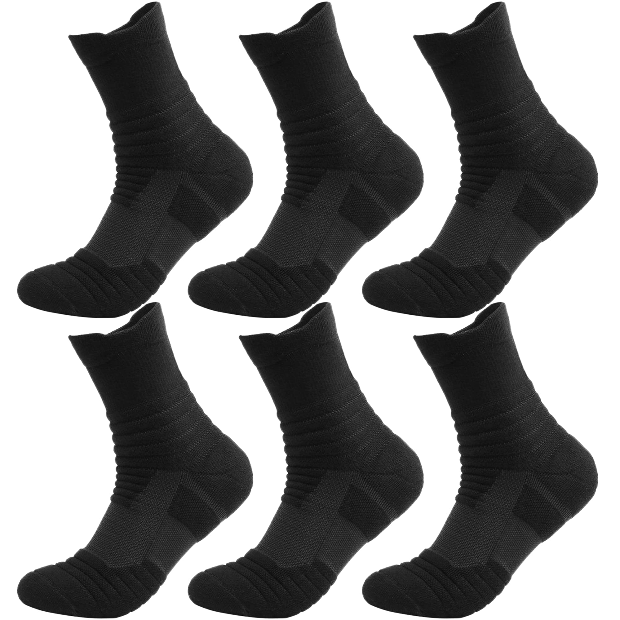 

Кеды для футбола Amtop до щиколотки, Подходят для всех размеров на улице, Набор из 6 мужских носков, Дышащие, Антибактериальные, Устойчивые к запаху, Влагоотводящие,