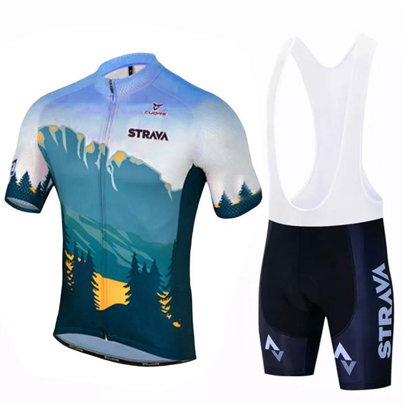 Short Sleeve Cycling Suit Men's and Women's Summer Quick-Drying Short Sleeve Suit Race Mountain Bike Cycling Suit