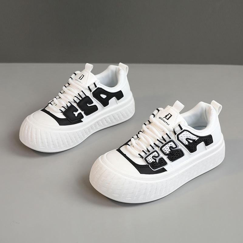 Fashion Platform Sneakers Womens 2025 Spring New Breathable Casual Shoes Korean Fashion Versatile Height Increasing Womens Board Shoes