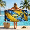 Leeds United Fußball Strandtuch Weiches Mikrofaser Sommerhandtuch Schnelltrocknendes Saugfähiges Handtuch für Strand Schwimmbad Reisen