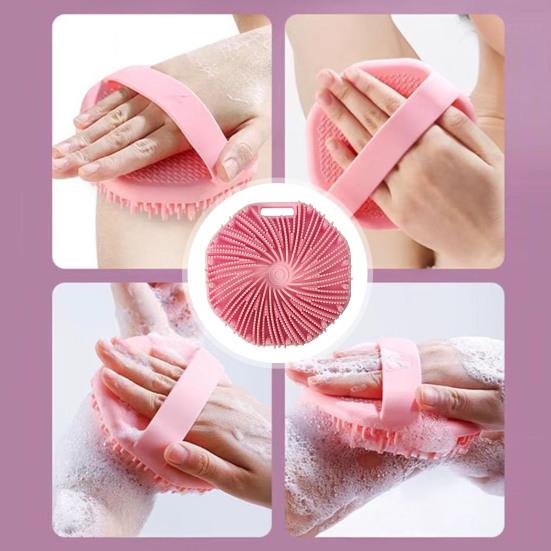 Bath Brush with Ultra-Soft Bristles Ergonomic Grip Hanging Design Rich Foam Exfoliating Body Brush Skin Cleansing Brush