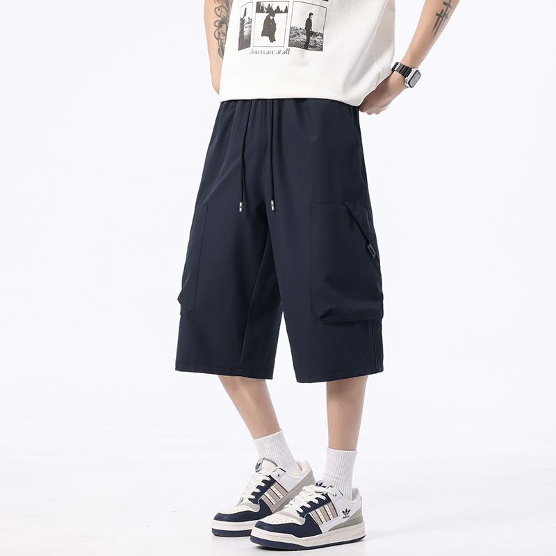 Men's Plus Size Summer Breathable Ice Silk Straight Pants 2026