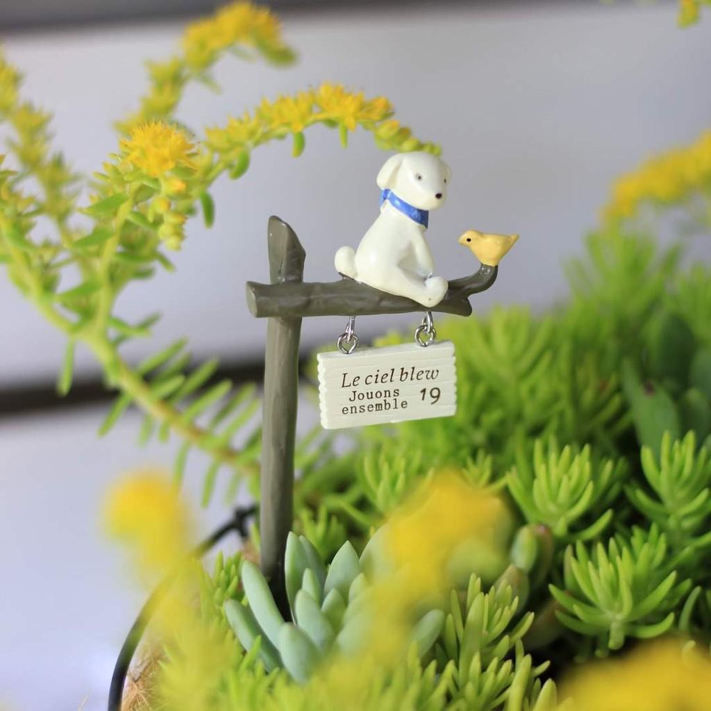 Cute Cartoon Dog Bird Letter Sign Model Ornament For Landscape Props Decoration