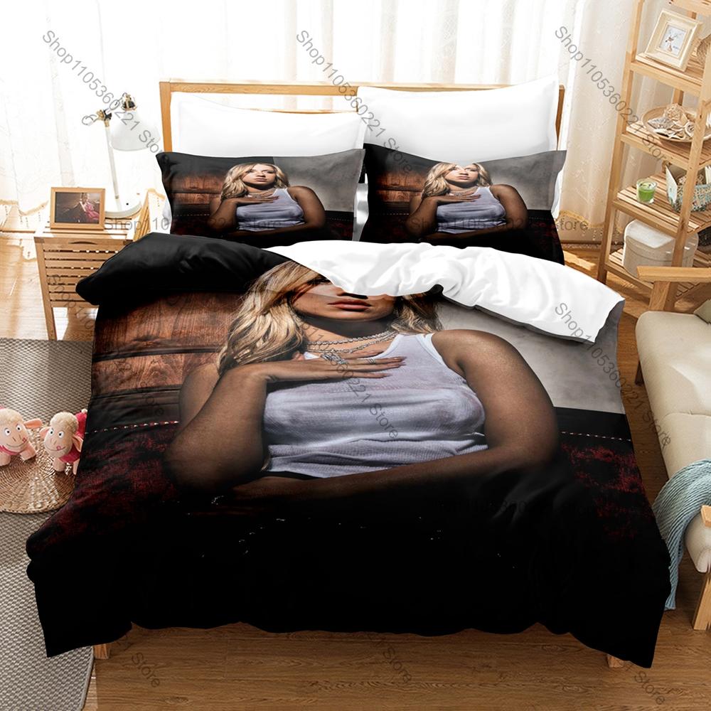 Pop Music Bedding Set 3Pcs Tate McRae Exquisite Print Stylish Home Decoration for Fans Pillowcase for Fans