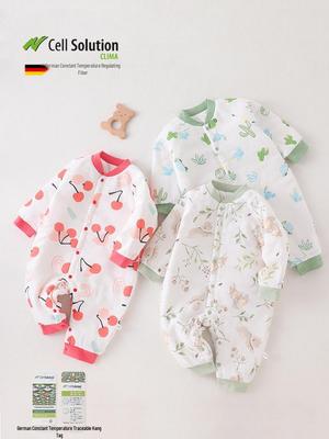 Class A Baby Romper: Temperature-Regulating Silk for Spring & Autumn, Warm Outerwear for Newborns