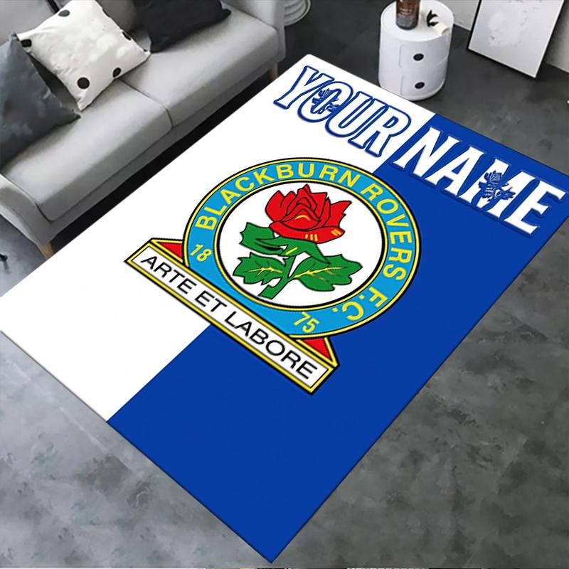 Custom Name Blackburn Rovers Carpet Rug for Living Room Bedroom Home Sofa Decoration,Kids Play Non-slip Floor Mat