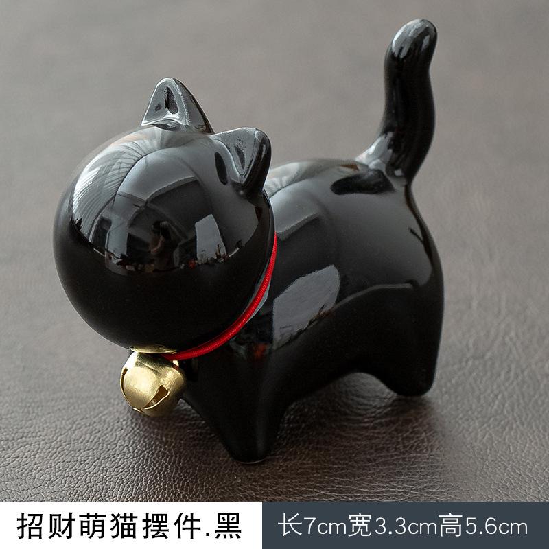 

Cute Ceramic Ornaments, Indoor Desktop Decorations, Tea Set Accessories One Size чёрный