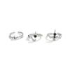 Salircon 3Pcs/set Fashion Silver Color Star Open Rings Women Men Punk Metal Geometric Adjustable Finger Ring Couple Jewelry Gift