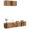 VidaXL 3-piece Wall-Mounted TV Unit Set Old Wood Engineered Wood 3329003